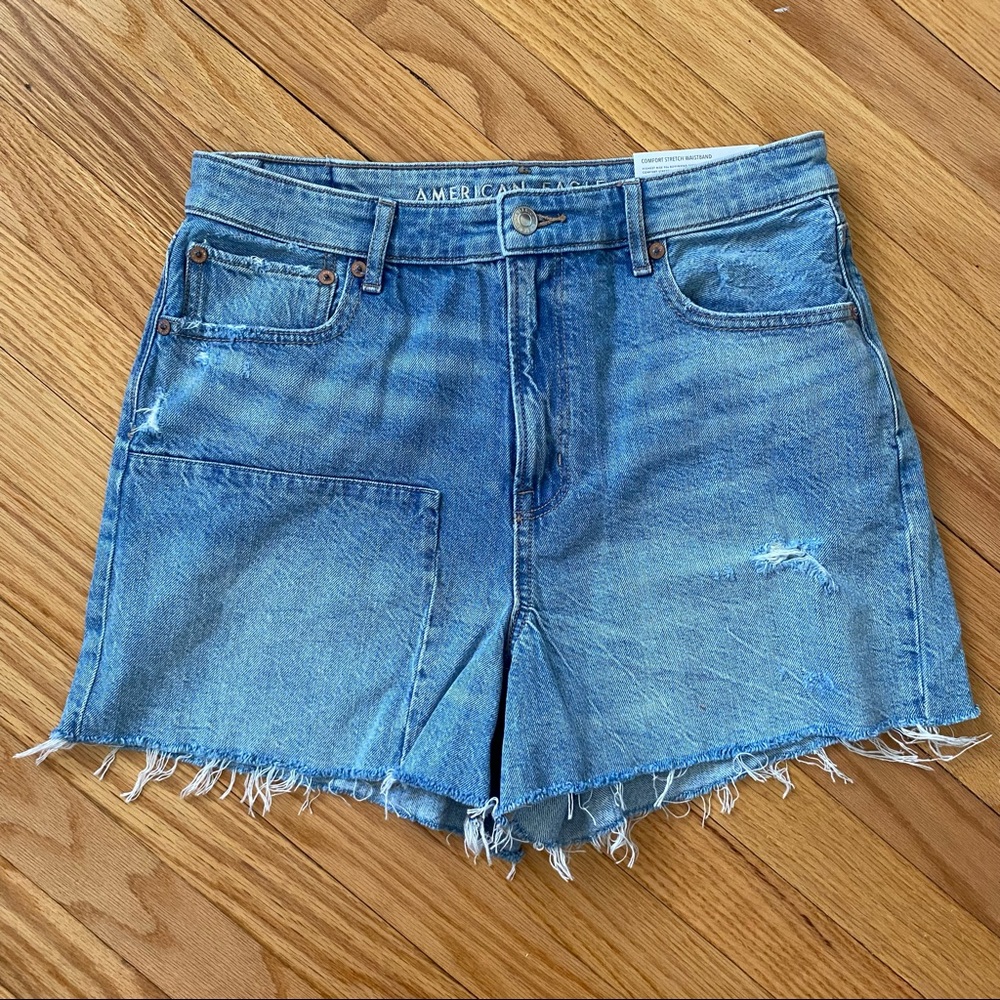 NWT American Eagle patchwork 90s boyfriend shorts